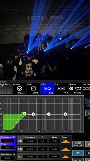 Main vocals EQ using topp Pro t2208 digital mixer #church #livemusic #livesoundengineer
