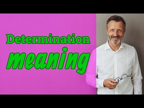 Determination | Meaning of determination