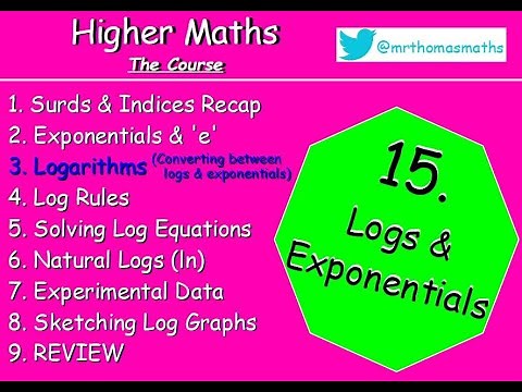 15.3 Logs & Exponentials 3. Logarithms (Converting Logs) - Higher Maths Lessons - @MrThomasMaths SQA