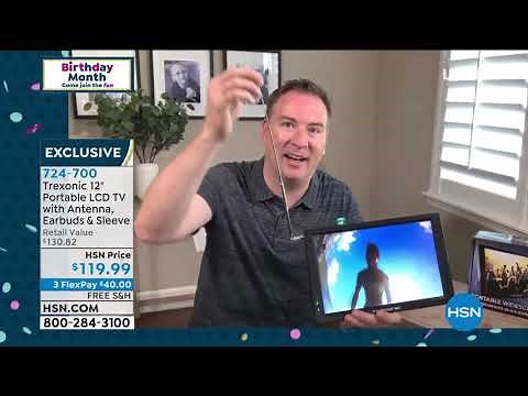 Trexonic 12" Ultra Lightweight Portable LCD TV with Ante...