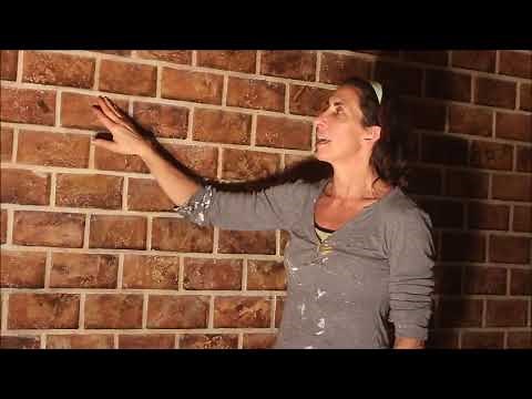 Faux brick wall, DIY Easy and inexpensive. My design studio part 1