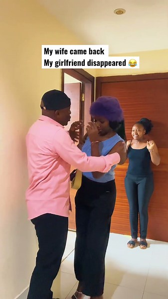 My wife came back my girlfriend disappeared 😩#relationshipcomedy