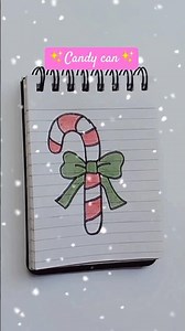 Cute things to draw when bored 😁 (Part 2) How to draw a candy cane | #shorts #christmas #drawing#art