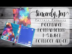 Moondance Notepad Holder - 1-Subject Notebook Add On Tutorial