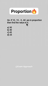 Proportion Math Trick🔥✅ . . #math #tricks #viralreels | Exam Approach