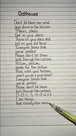 Dollhouse Lyrics Song by Melanie Martinez #dollhouse #lyrics #melaniemartinez #song