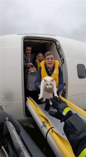 Plane crash-lands on the river… and the cats get rescued first! 🐱✈️💦