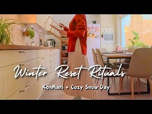 Winter Reset Vlog: Marie Kondo Organization, Cozy Snow Day & Aesthetic Home Makeover