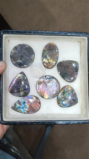 Ritu Sharma on Instagram: "Incredible Collection of Multi Purple Labradorite Cabochon Gemstones For Sale USD 52.99 For All For Claim type SOLD in Comment Box #wrapping_stones #macramegemstones #macrame stone #cabochonsforsale #cabochongemstone"