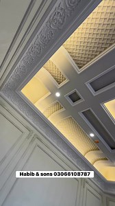 618K views · 11K reactions | Stunning luxury ceiling design ✨ Smooth rounded edges for a perfect elegant look #LuxuryCeiling #ModernDesign #HomeDecor #InteriorDesign #LuxuryHomes #CeilingGoals #DreamHouse #HomeDesign #ElegantInteriors #HabibAndSons | False Ceiling Design | Facebook