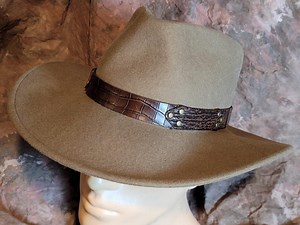 Alligator & Sharkskin Leather Hatband -- Cowboy Fedora Outback Cosplay -- Hat Belt -- Hand Made in the USA - Etsy