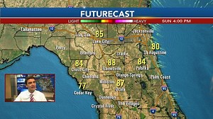 Calm and clear overnight with lows in the mid 50's. Sunny Sunday with highs climbing back into the upper 80's. wcjb.com/weather/maps | WCJB TV20 News