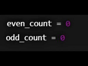Problem 1: Counting Even and Odd Numbers in Python
