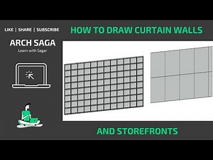 How to draw Curtain Wall and Storefront | Revit Tutorial in English | Tutorial #9