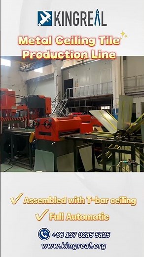 How To Install The Metal Ceiling Tile? KINGREAL Full Auto Metal Ceiling Tile Production Line