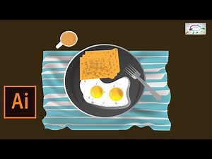 Breakfast -vector illustration tutorial- Adobe Illustrator