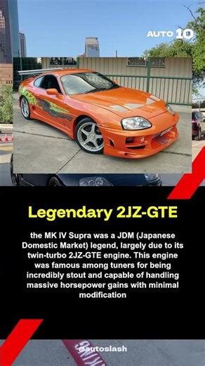Toyota Supra MK4 with 2JZ- GTE engine is an ultimate legend