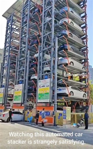 The ultimate solution for city parking.Rotary Parking,Vertical Parking.#like #follow #subscribe