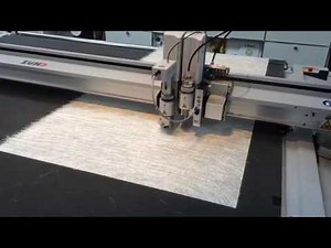 Zünd cutting dry fiber glass material