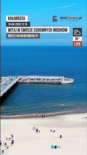 Do Kołobrzegu dotarła już piękna pogoda! ☀️🌊 #bałtyk #live #pogoda