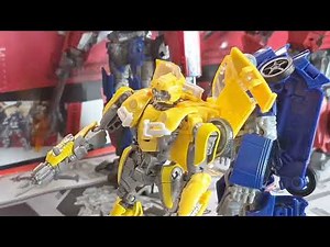 Transformers stop motion optimus prime vs Megatron in a battle
