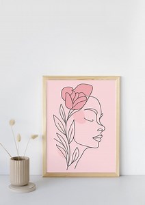 Minimalist Woman Line Art Print: Abstract Female Figure (digital Download) - Etsy