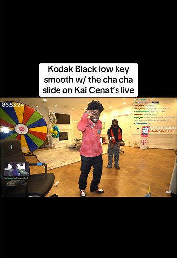 Kodak Black Smooth Cha Cha Slide on Kai Cenat's Live