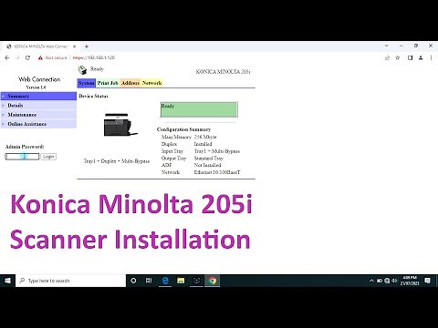 Konica minolta 205i Scanner installation