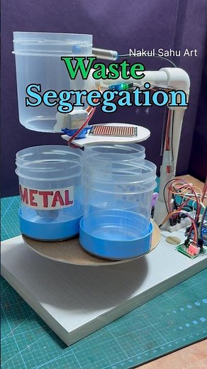 Smart Waste Management Model | Arduino Based | dry , wet and metal waste segregation #shortsfeed