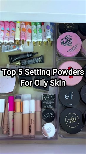 Top 5 setting powders if you have oily skin! #settingpowder #makeup #makeuptok #beautytok #oilyskin