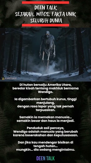 Legenda Wendigo: Makhluk Kelaparan Abadi dari Amerika Utara 😱😱