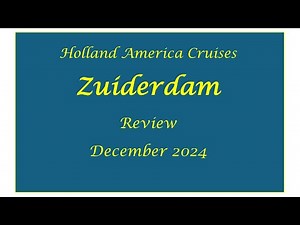 Zuiderdam is a great older ship for a relaxing cruise