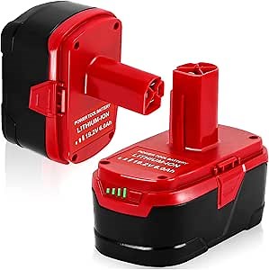 【6.0Ah Density Li-ion | NOT Ni-Mh】 CaliHutt 19.2V XCP Lithium-ion Battery Replacement for Craftsman C3 19.2V Battery XCP Craftsman 19.2 Volt Battery 130279005 1323903 130211004 (2 Pack)