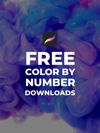 Coloring a free color by number in Procreate. You can download this digital or printable design free and try it for yourself at http://www.simplycreativecolors.com or checkout my Etsy shop for more. #colorbynumber #paintbynumber #ipadcoloring #digitalcoloring #coloringpages