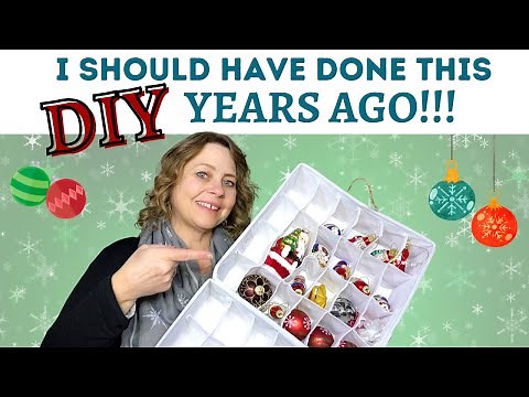 EASY DIY ORNAMENT STORAGE Tote - Budget Friendly Christmas Organizer