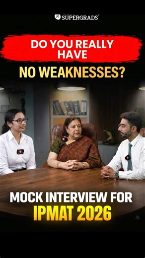 “Do You Really Have No Weaknesses?” | IPMAT 2026 Mock Interview 🔥 #shorts #ipm2026