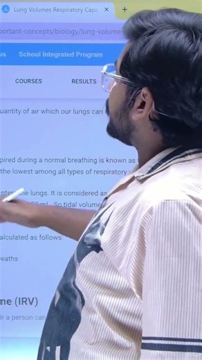 “Tidal Volume kya hota hai? Normal Breathing Explained 🫁🔥 #biology