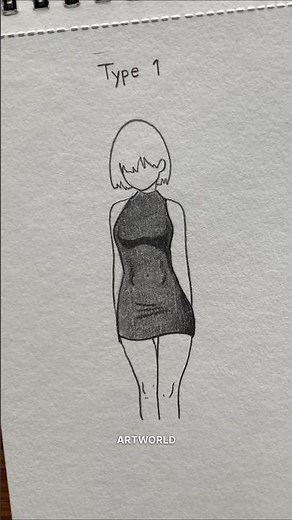 3 Anime Girl Body Types You Should Know! ✨ #art #tutorial #animeeart #howtodraw #shorts