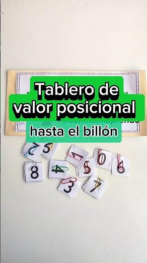 Tablero de valor posicional hasta el billón.