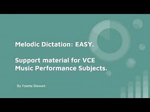 Unlock Your Melodic Dictation Skills Fast. VCE Music Support Material.