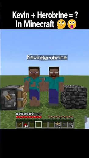 Kevin + Herobrine = ? In Minecraft 🤔😲