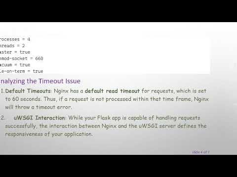 Resolving Flask App on Nginx Time Out After 1 Minute Issues