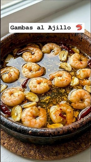 Gambas al Ajillo — Knoblauch-Garnelen in 10 Minuten 🦐 #tapas #food #kochbuch #seafood #cooking