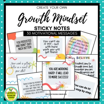 Growth Mindset Feedback on Sticky Notes