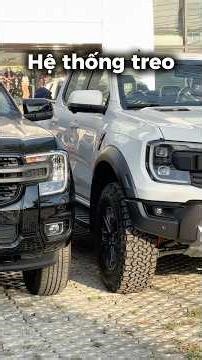 A close-up of the two Ford Ranger siblings standing side-by-side #RangerXls #rangerraptor