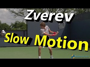 Alexander Zverev Slow Motion Forehand, Backhand & Slice Backhand (Cincinnati 2014)