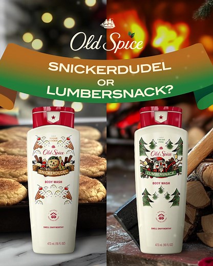 7M views · 996 reactions | Old Spice introduces Limited Edition Holiday scents. Which HoliDUDE are you: team Lumbersnack or team SnickerDudel? | Old Spice | Facebook