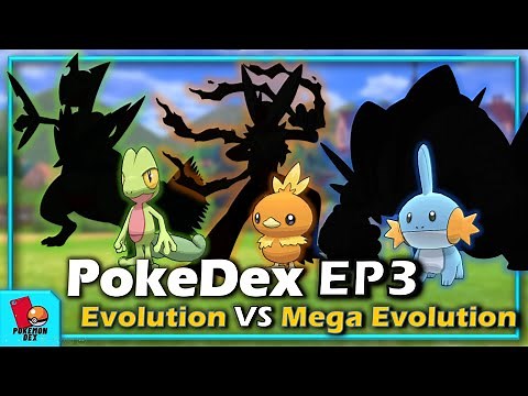 Pokemon Dex EP3 | Starter Pokemon Evolutions | Starter Mega Evolution | #Sceptile #Blaziken #Swamper