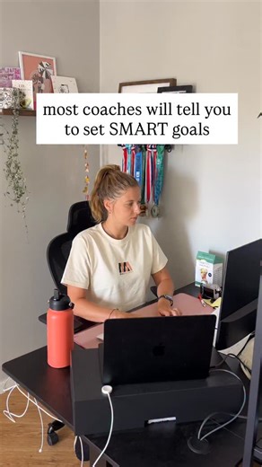 Here’s how it works with @mai.method 👇🏼 Comment ‘GOALS’ and I’ll send you the exact framework I use with my clients, the one that helps them build identity-based goals that actually stick. yes I actually used to ONLY use SMART goals when I first started coaching….but I learned & changed my mind about them. There’s nothing wrong with SMART goals… I just believe they’re missing the most important part: who you’re becoming. Like James Clear says “You don’t rise to the level of your goals. You fal