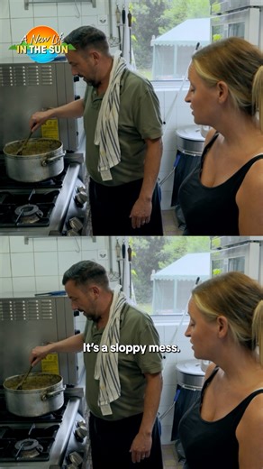 This wasn’t how opening night was meant to go 😬 The Crazy Frog See how it turns out at 4pm on Channel 4 #ANewLifeInTheSun #Channel4 #OpeningNight #NewBeginnings | A New Life In The Sun